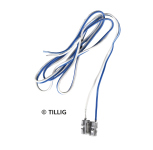 Tillig 83956 - TT - Schienenverbinder mit Stromanschluss, Bettungsgleis grau